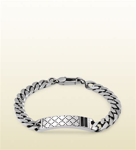 bracelet gucci homme|gucci silver bracelet for men.